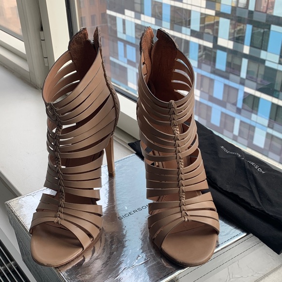 Sigerson Morrison - Nude - Strappy/Gladiator Heeled Sandals - Picture 8 of 9